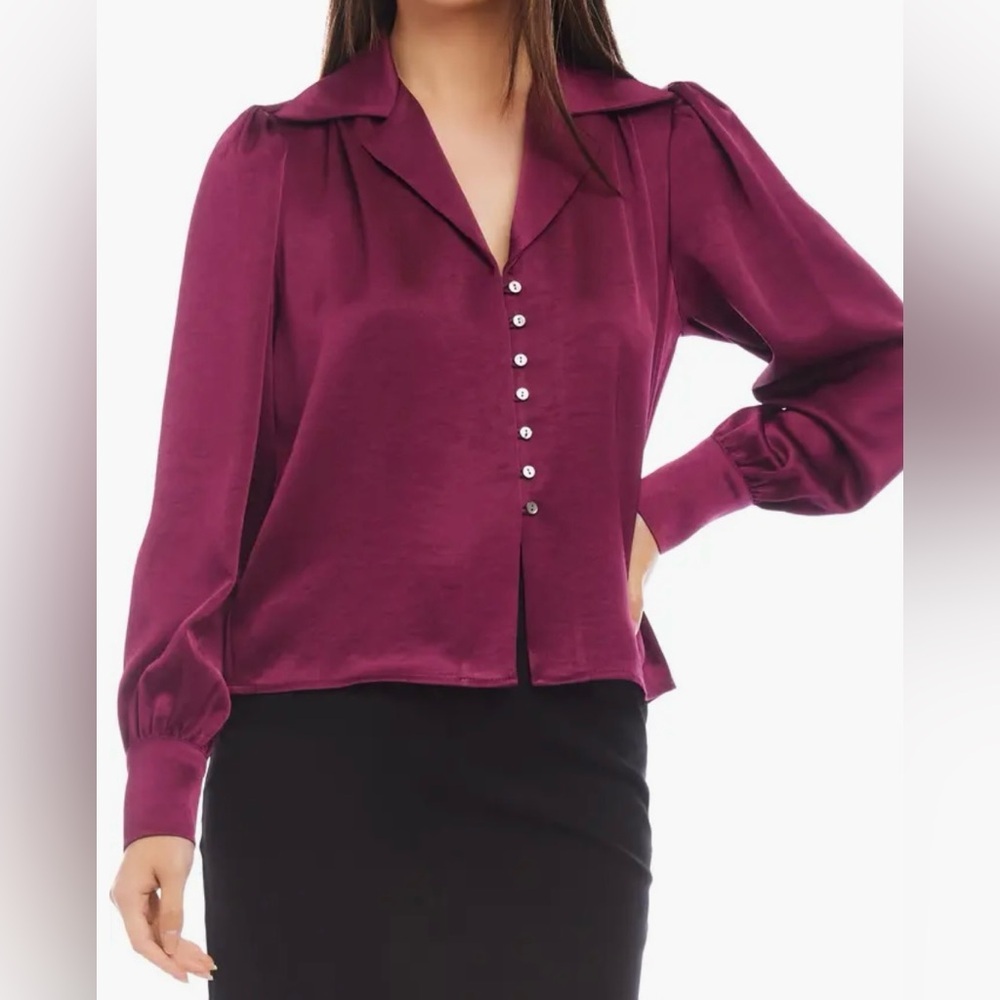 Karen Kane Shirred Blouse NWT